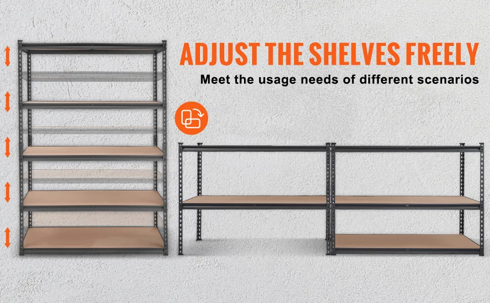VEVOR 5-tier garage shelving unit for organized storage