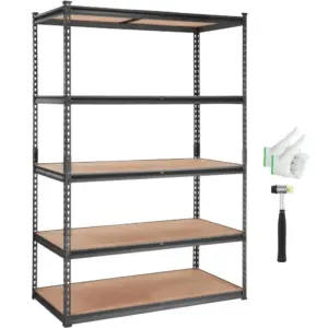 VEVOR 5 tier storage shelving unit front view