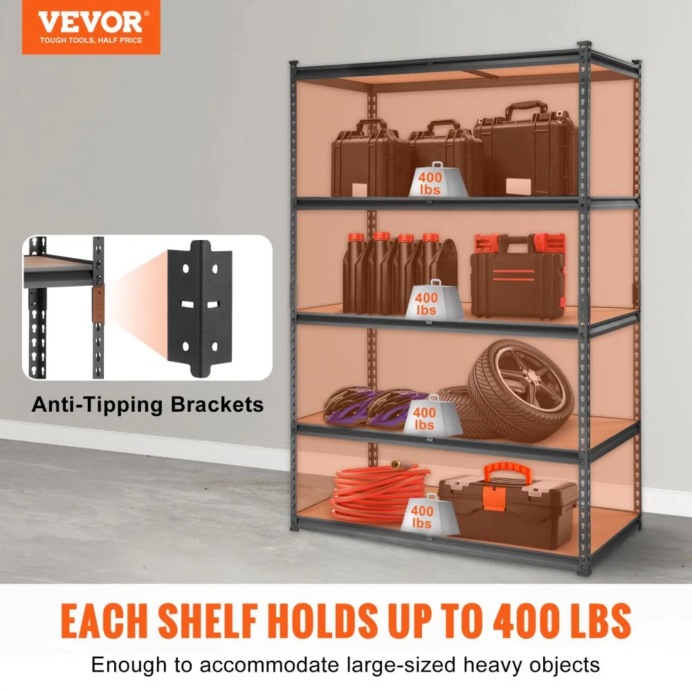VEVOR heavy duty garage shelves organizing tools