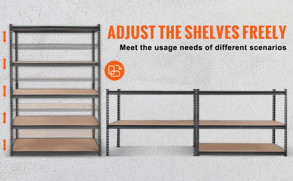 VEVOR 5 tier storage shelving unit for garage organization