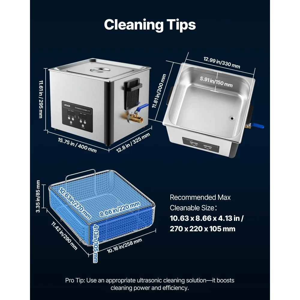 VEVOR 15L Ultrasonic Cleaner 15 L product image 7