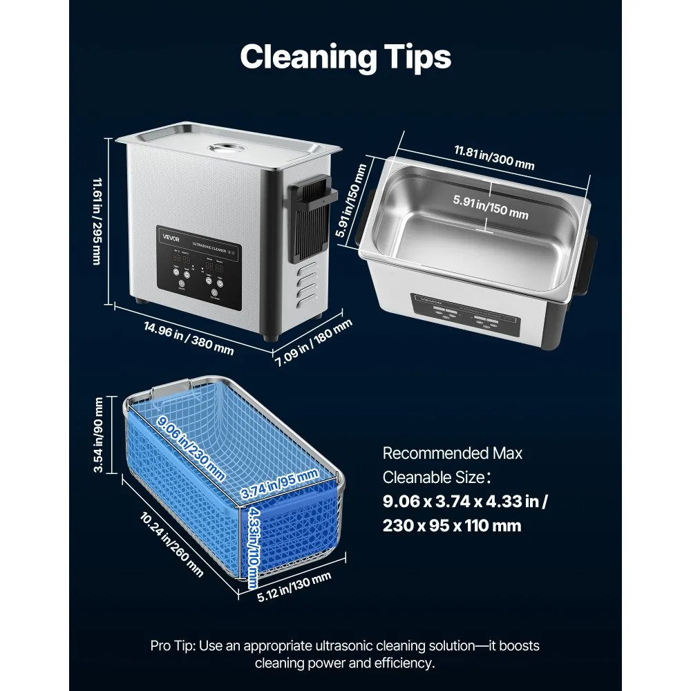 VEVOR 6L Ultrasonic Cleaner 6 L product image 7