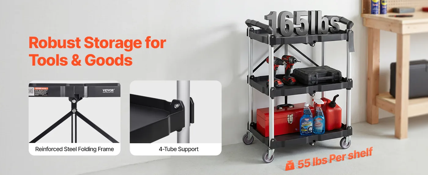 VEVOR Foldable Utility Service Cart Two-way feature 3