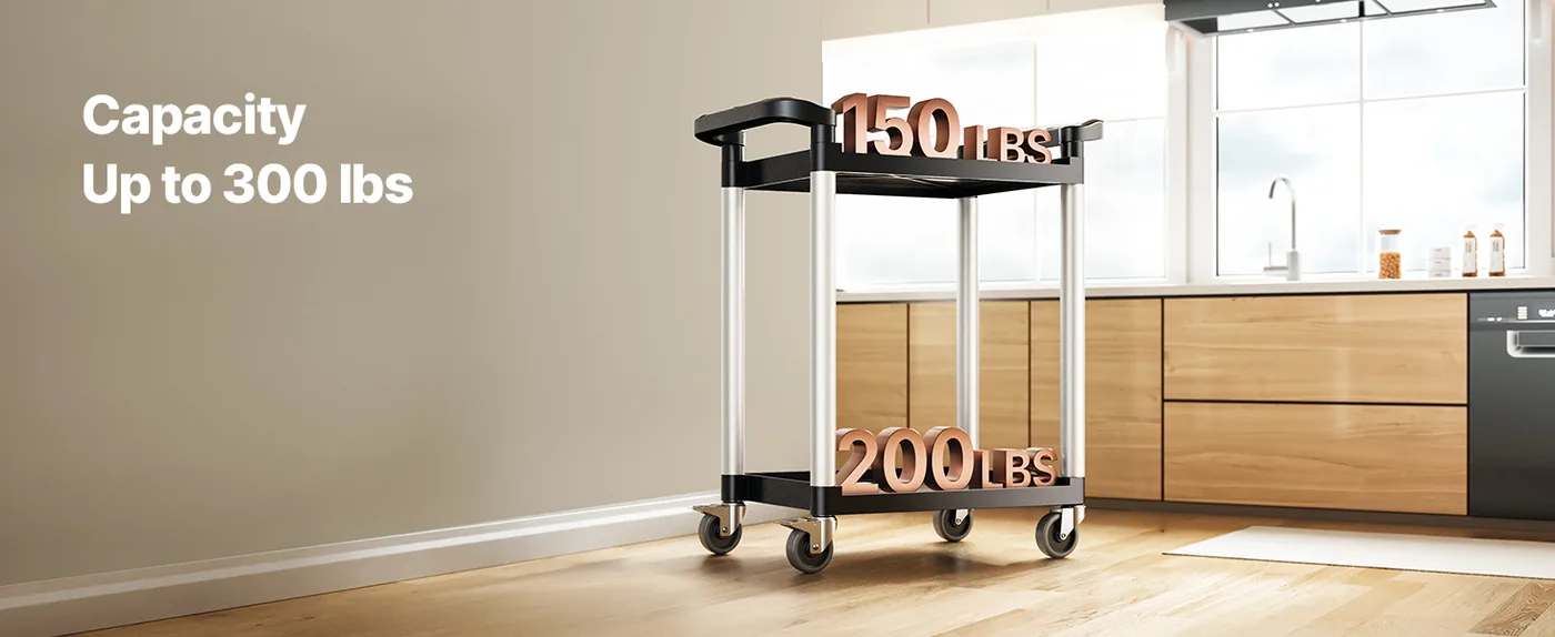 VEVOR Utility Cart 2 Layers Medium Stable Load Capacity