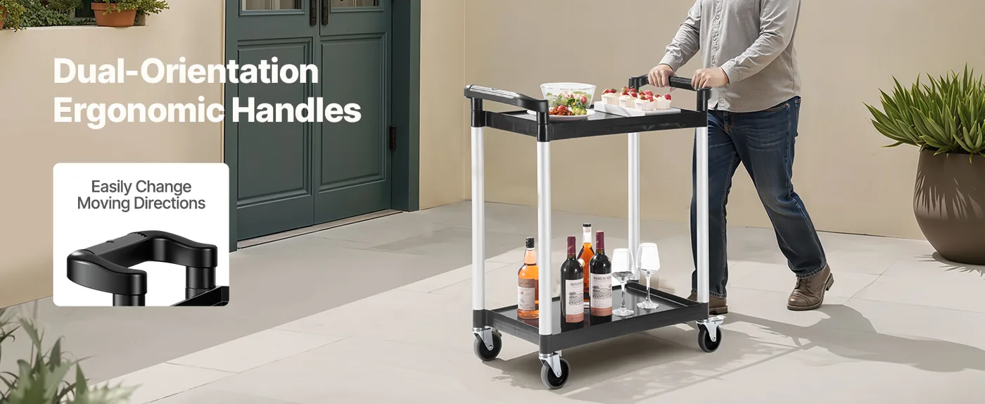 VEVOR Utility Cart 2 Layers Medium Convenient to Use