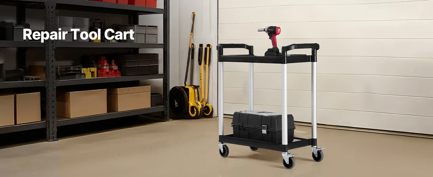 VEVOR Utility Cart 2 Layers Medium Garage