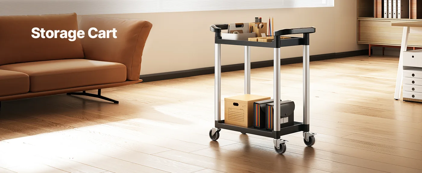 VEVOR Utility Cart 2 Layers Medium Office
