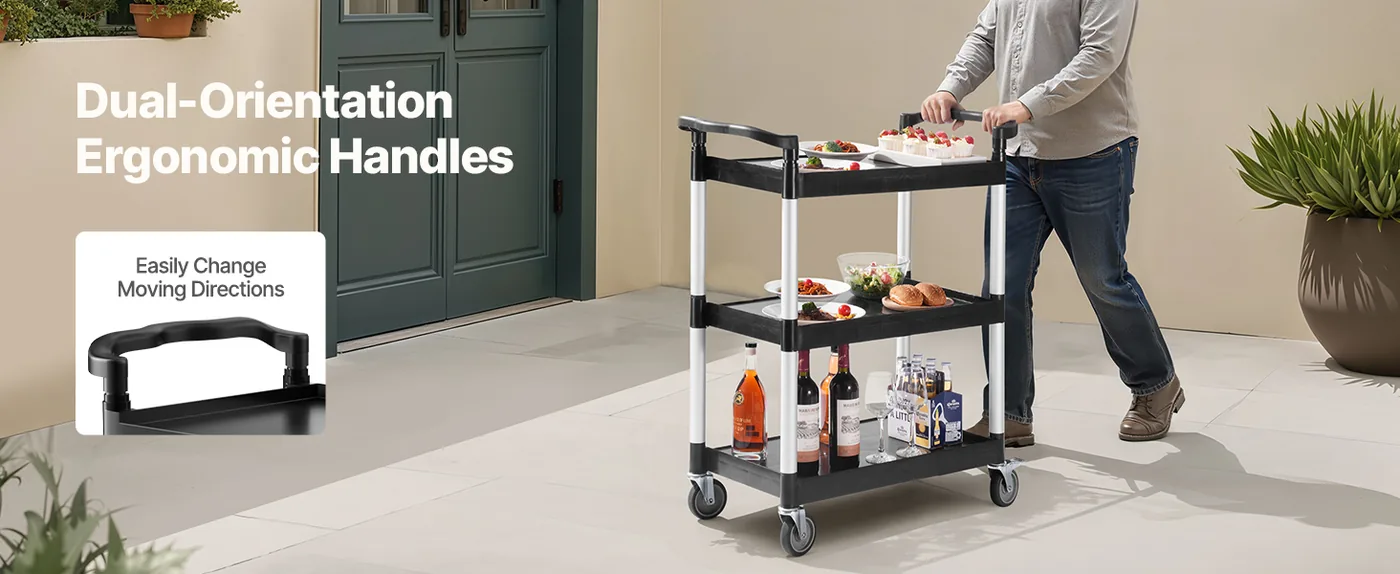 VEVOR Utility Cart 3 Layers Medium Convenient to Use