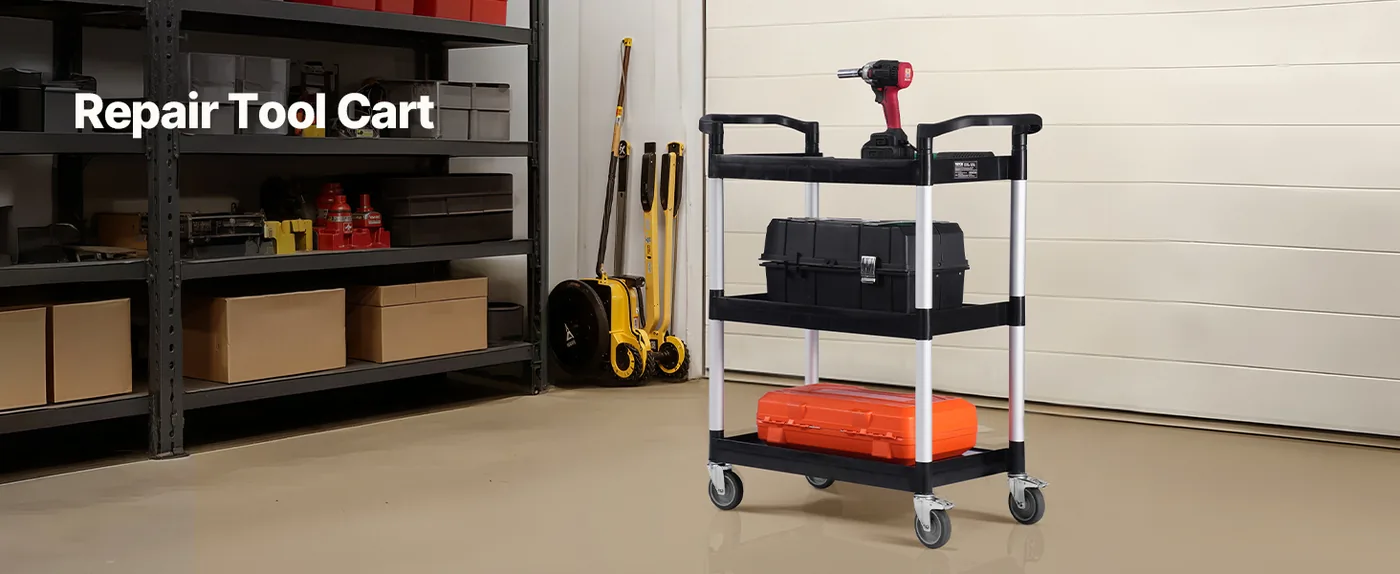 VEVOR Utility Cart 3 Layers Medium Garage