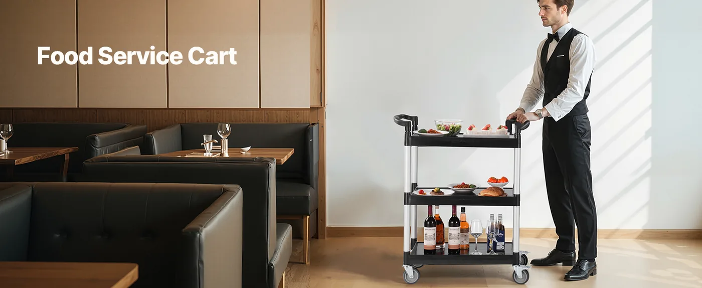 VEVOR Utility Cart 3 Layers Medium Restaurant
