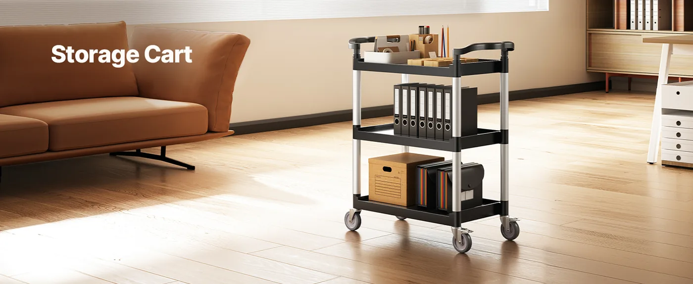 VEVOR Utility Cart 3 Layers Medium Office