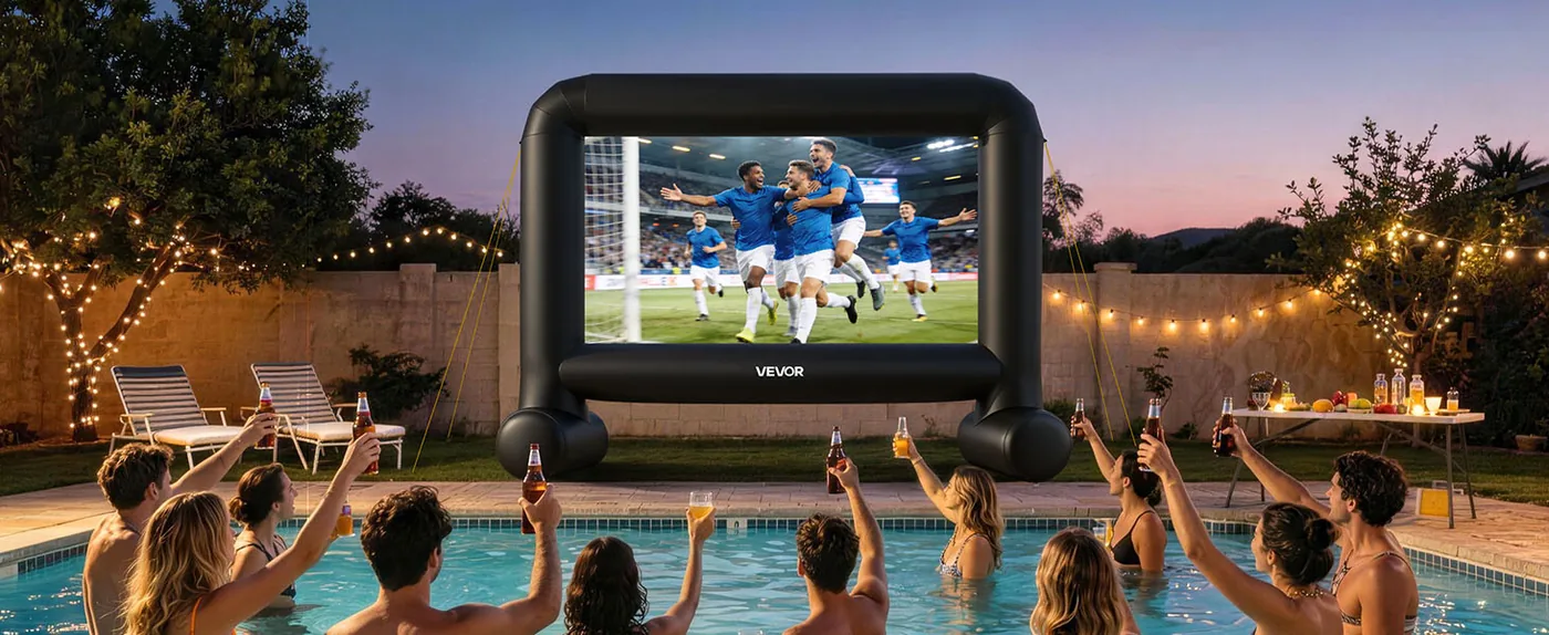 VEVOR Inflatable Movie Screen 14FT(Upgraded) Pool Parties