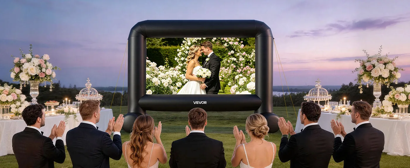VEVOR Inflatable Movie Screen 14FT(Upgraded) Wedding Parties