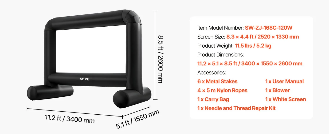 VEVOR Inflatable Movie Screen 14FT(Upgraded) feature 1