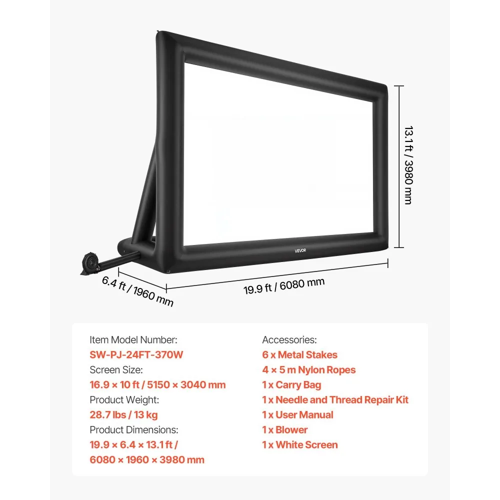 VEVOR Inflatable Movie Screen 24FT(Upgraded) product image 7