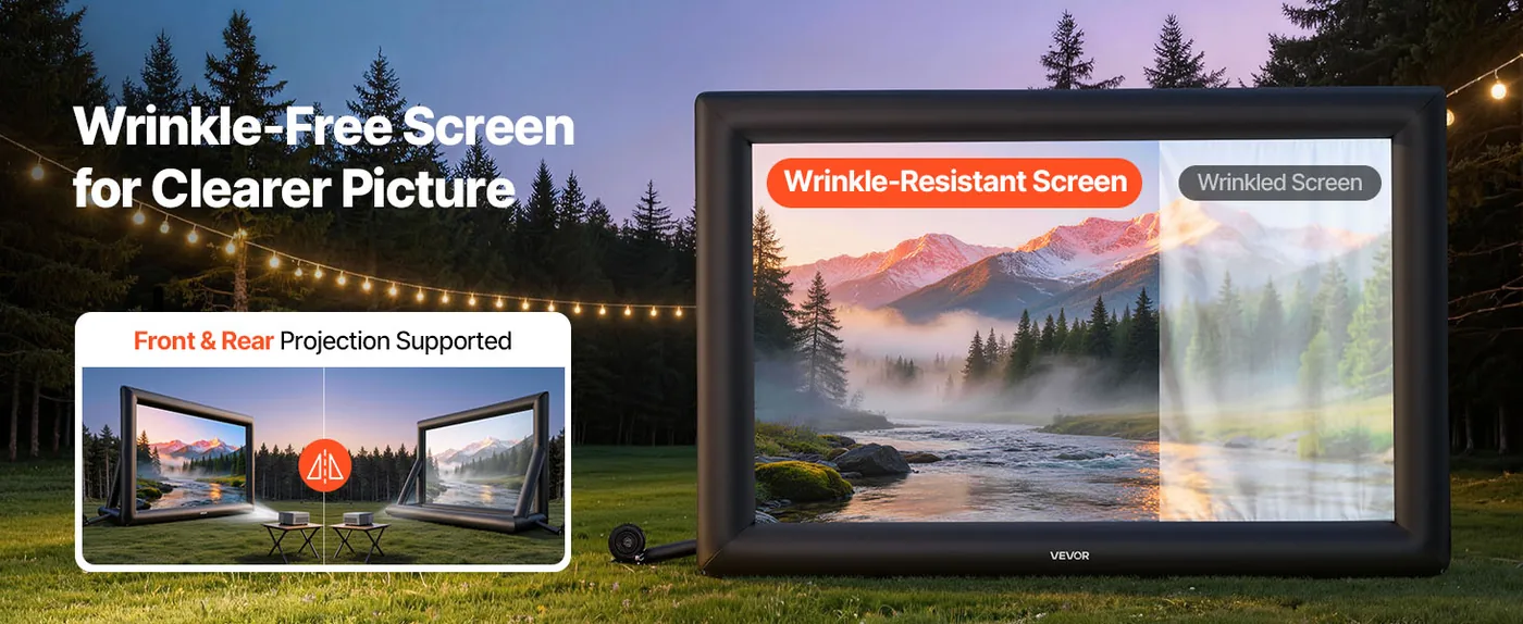 VEVOR Inflatable Movie Screen 24FT(Upgraded) Clear Image Quality