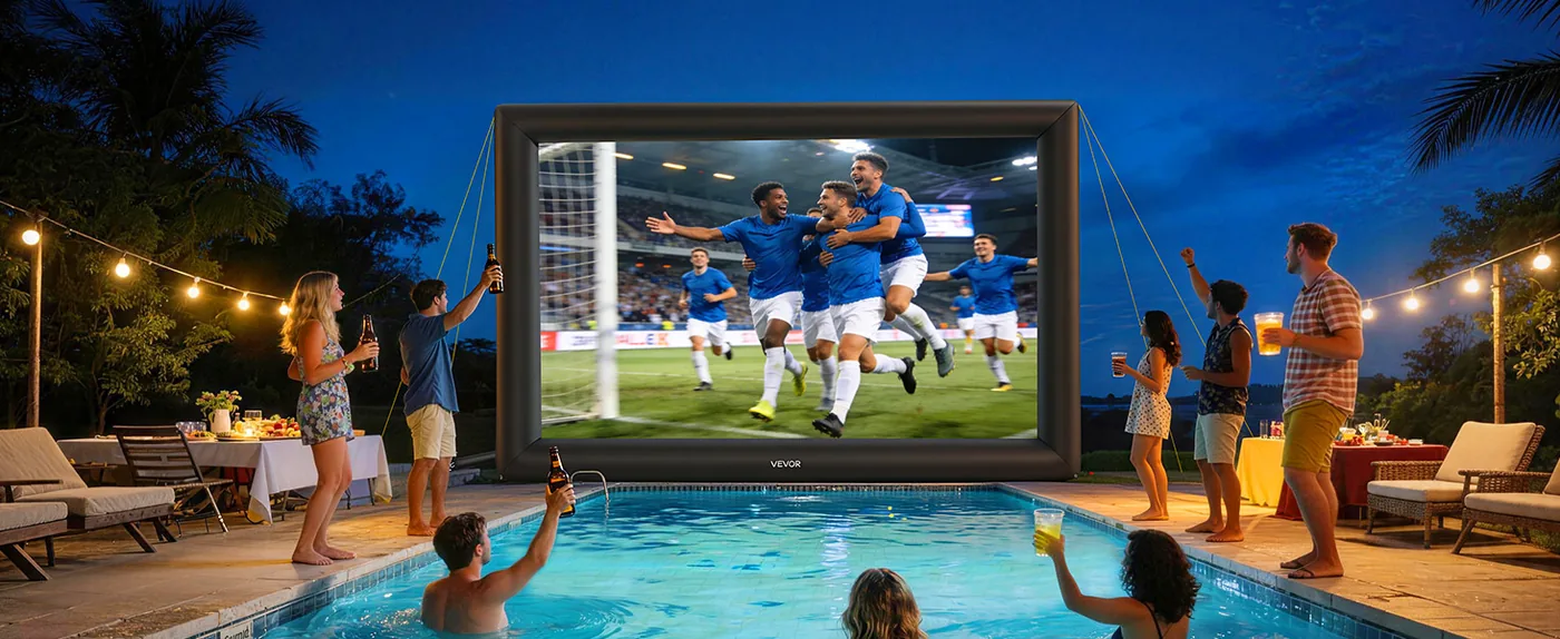 VEVOR Inflatable Movie Screen 24FT(Upgraded) Pool Parties