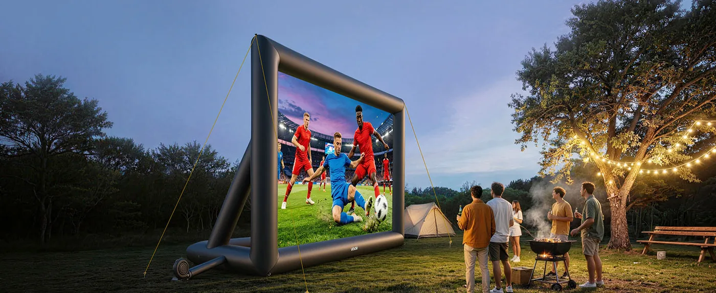 VEVOR Inflatable Movie Screen 24FT(Upgraded) Camping Movie Nights