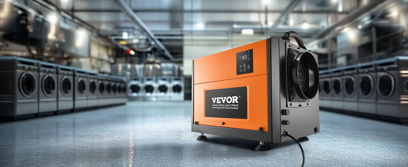 VEVOR 125 Pints Commercial Dehumidifier with Drain Hose Laundry Room