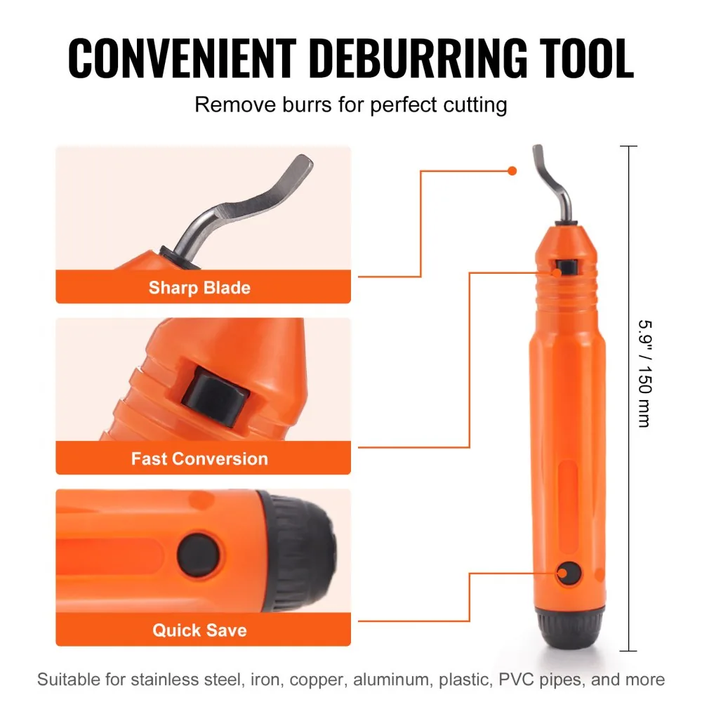VEVOR tubing cutter set dimension guide