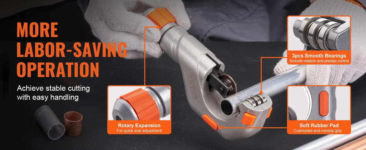 VEVOR heavy duty pipe cutter cutting copper pipe