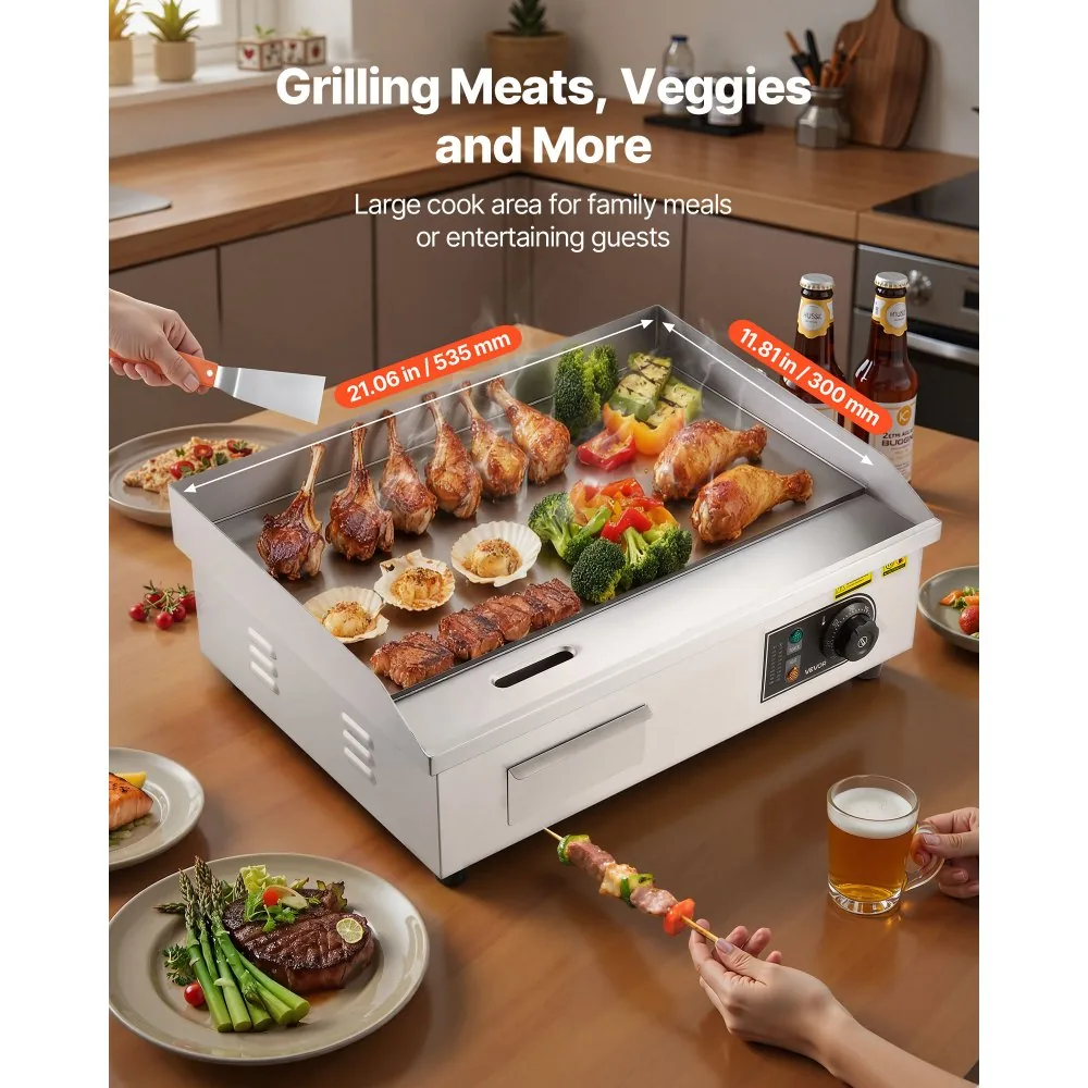 VEVOR electric griddle cooking steak