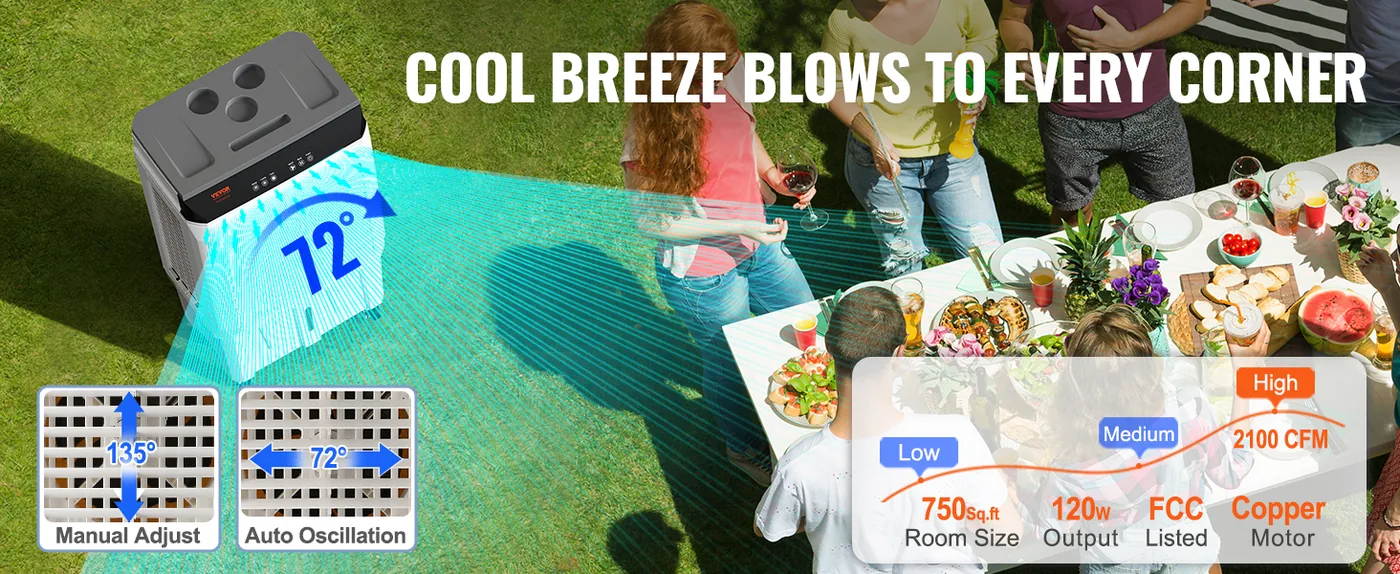 VEVOR Evaporative Air Cooler 26.5 L overview