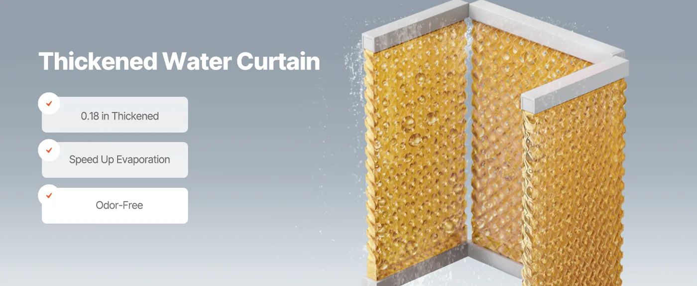 VEVOR Evaporative Air Cooler 30 L Thickened Water Curtain