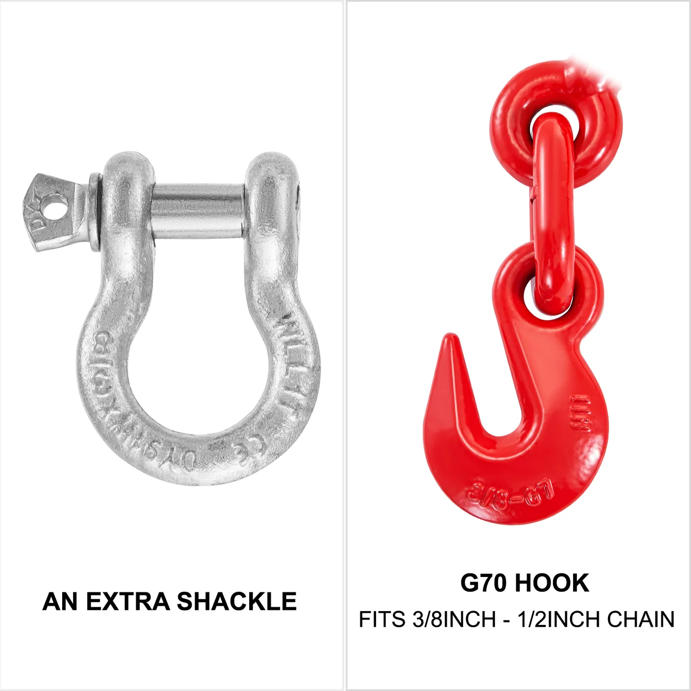 VEVOR 9215LBS 3/8" &ndash; 1/2" Ratchet Binders 9 3/8-1/2 inch feature 6