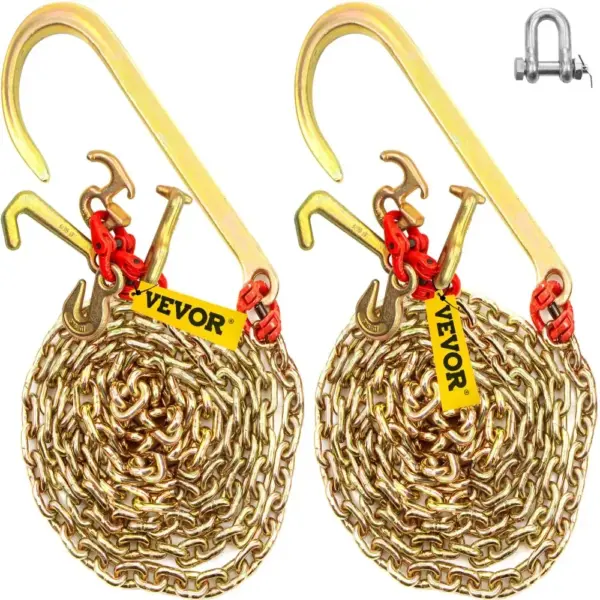 VEVOR J Hook Chain 2 Pack 10 ft Large J Hook+R Hook+T Hook+S product image 1