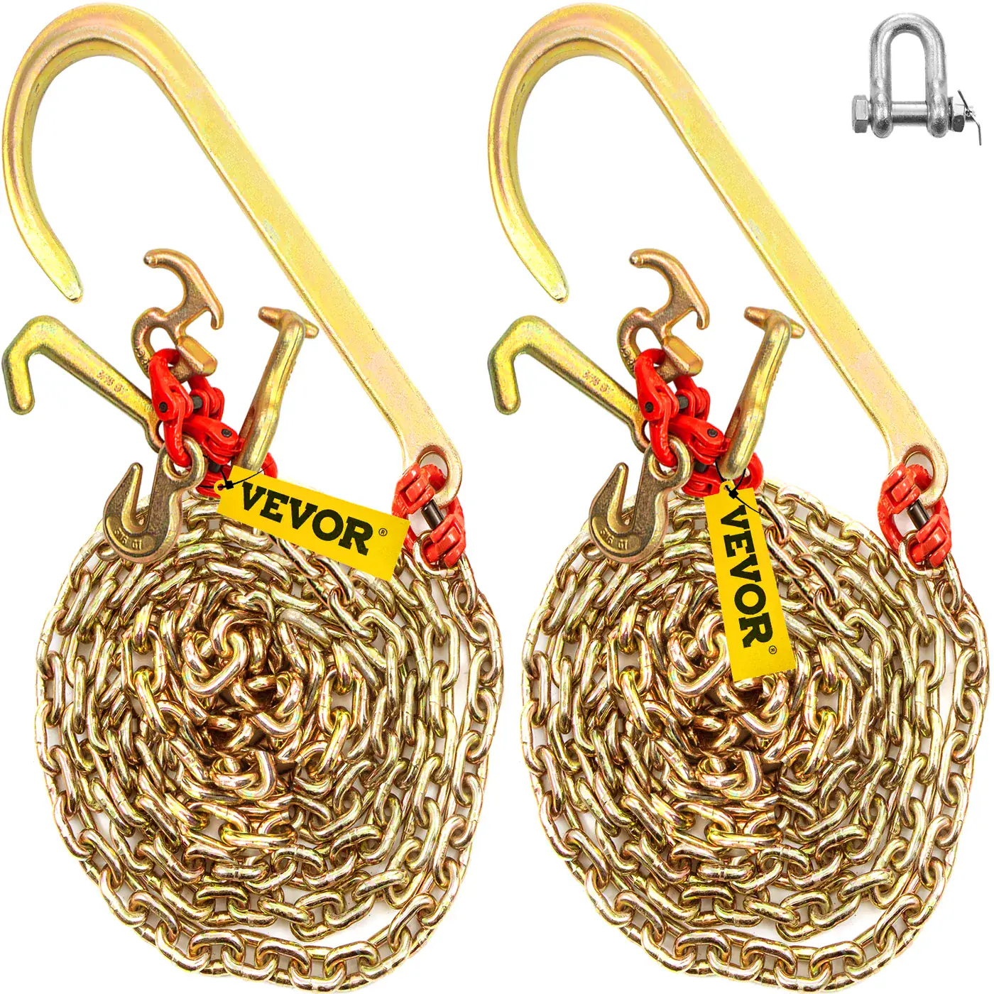 VEVOR J Hook Chain 2 Pack 10 ft Large J Hook+R Hook+T Hook+S feature 1