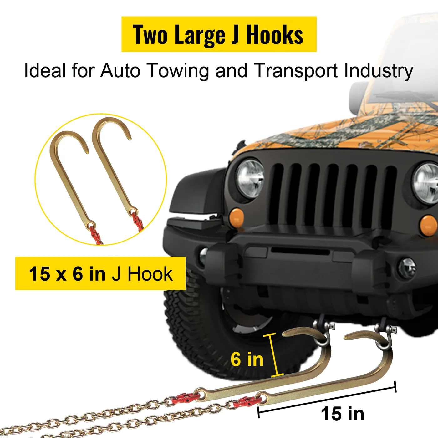 VEVOR J Hook Chain 2 Pack 10 ft Large J Hook+R Hook+T Hook+S feature 4