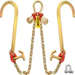 VEVOR G80 V Bridle Chain 1 Pack 2 ft Large J Hook+Large R Ho product image 1