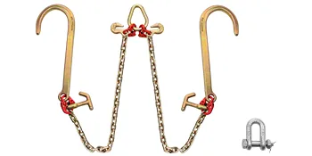 VEVOR G80 V Bridle Chain 1 Pack 2 ft Large J Hook+Large R Ho feature 9