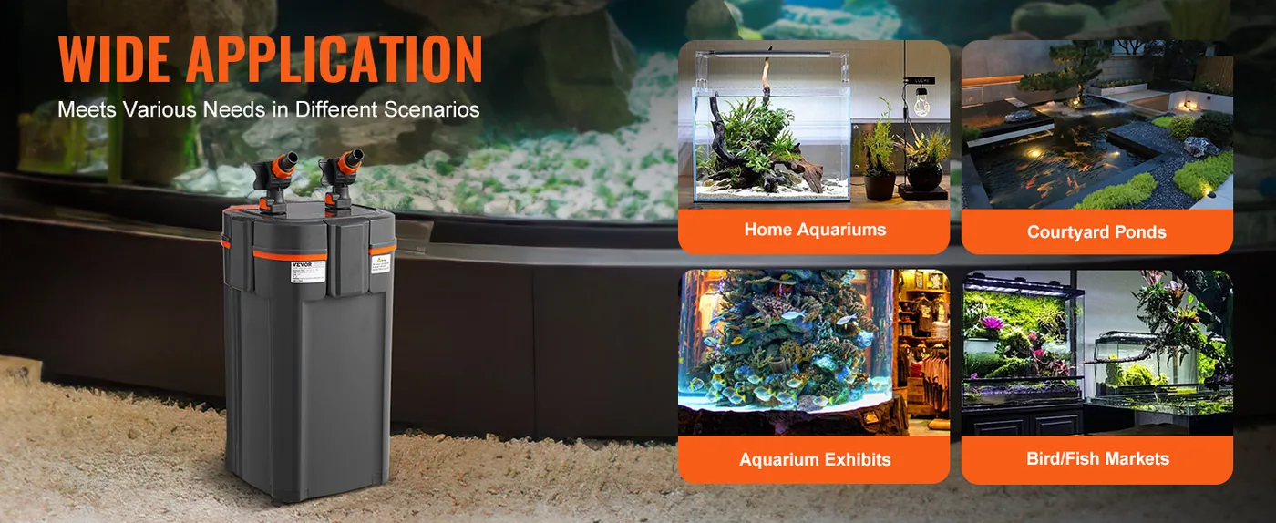 VEVOR Aquarium Filter 528GPH 2000L/h feature 3