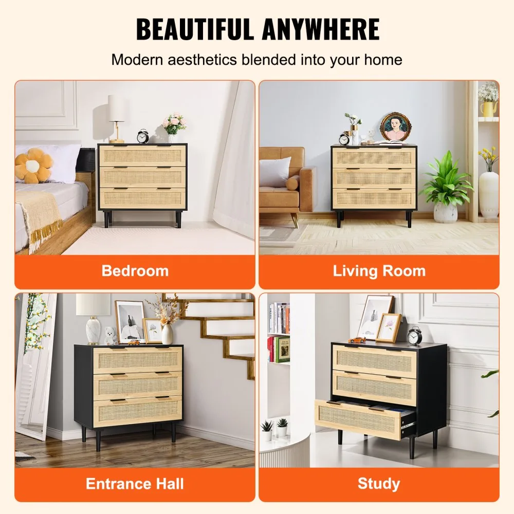 VEVOR rattan dresser package contents