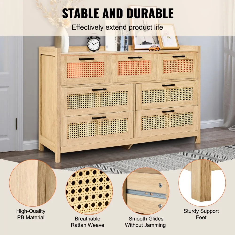 VEVOR rattan dresser dimensions