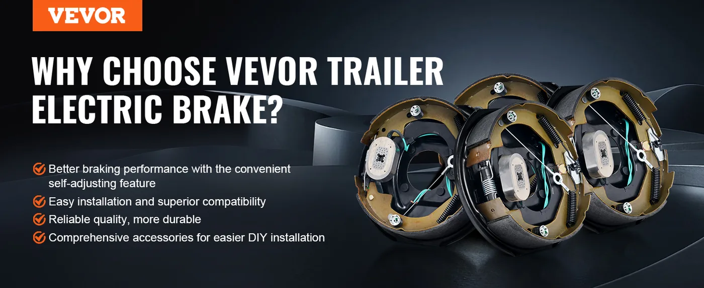 VEVOR Electric Trailer Brake Assembly 3500lbs 2 sets overview