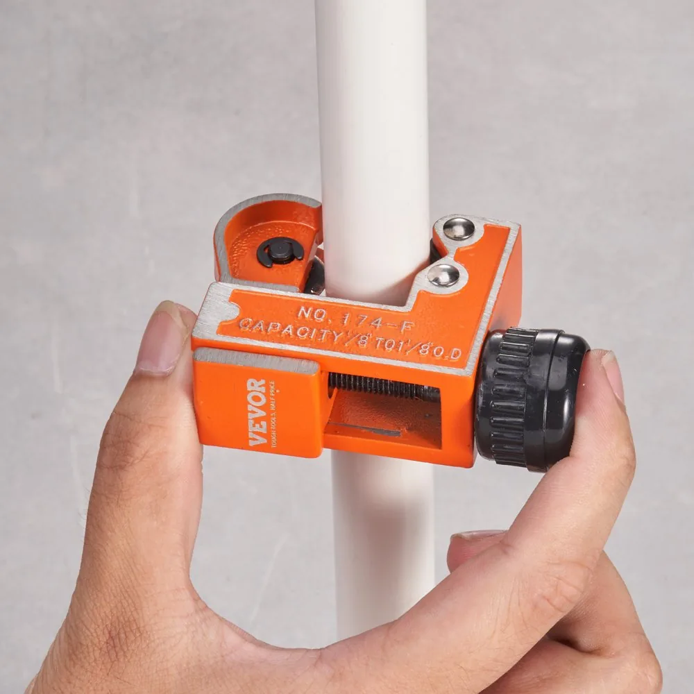 VEVOR Mini Tubing Cutter 1/8 to 1-1/8 in Copper Pipe installation