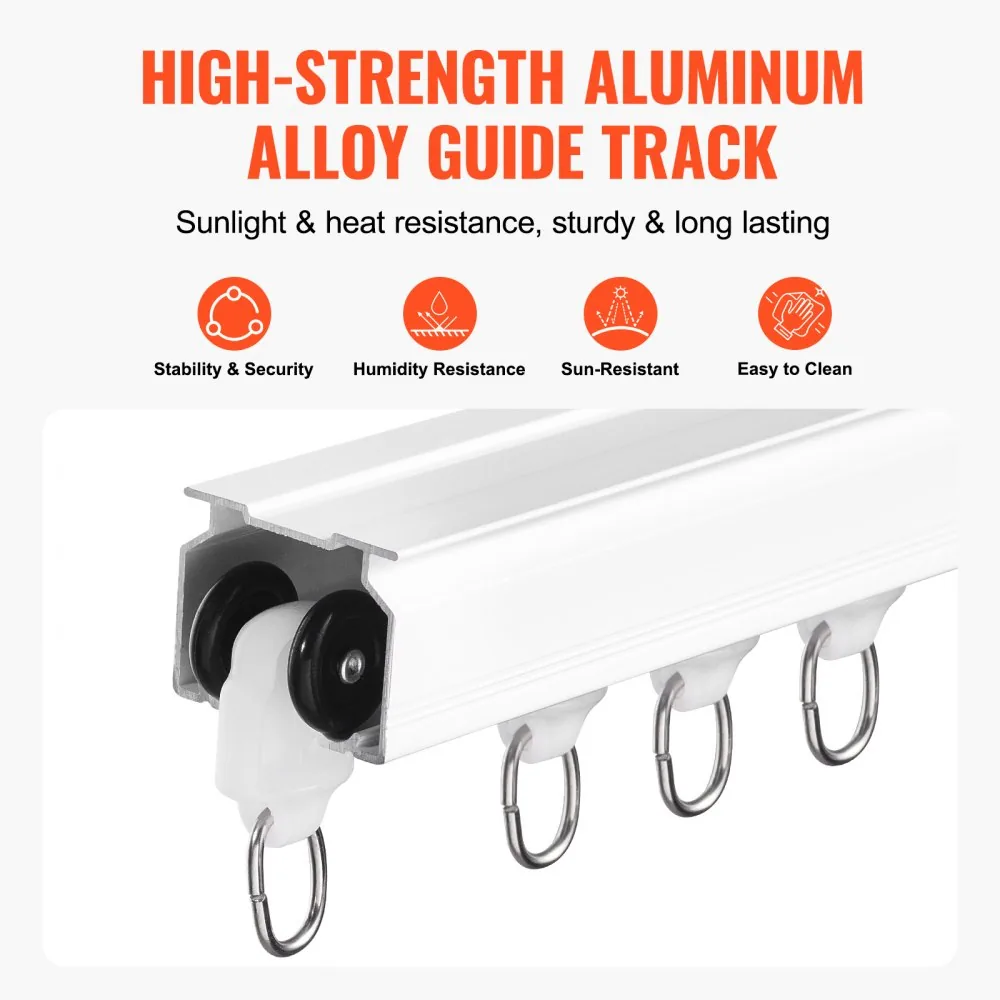 VEVOR Ceiling Curtain Track Set 4-Section Track 3.6 m product image 3