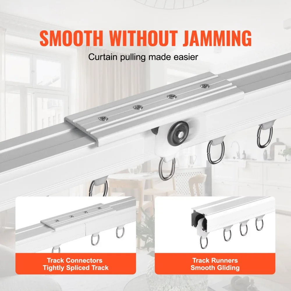 VEVOR Ceiling Curtain Track Set 4-Section Track 3.6 m product image 4