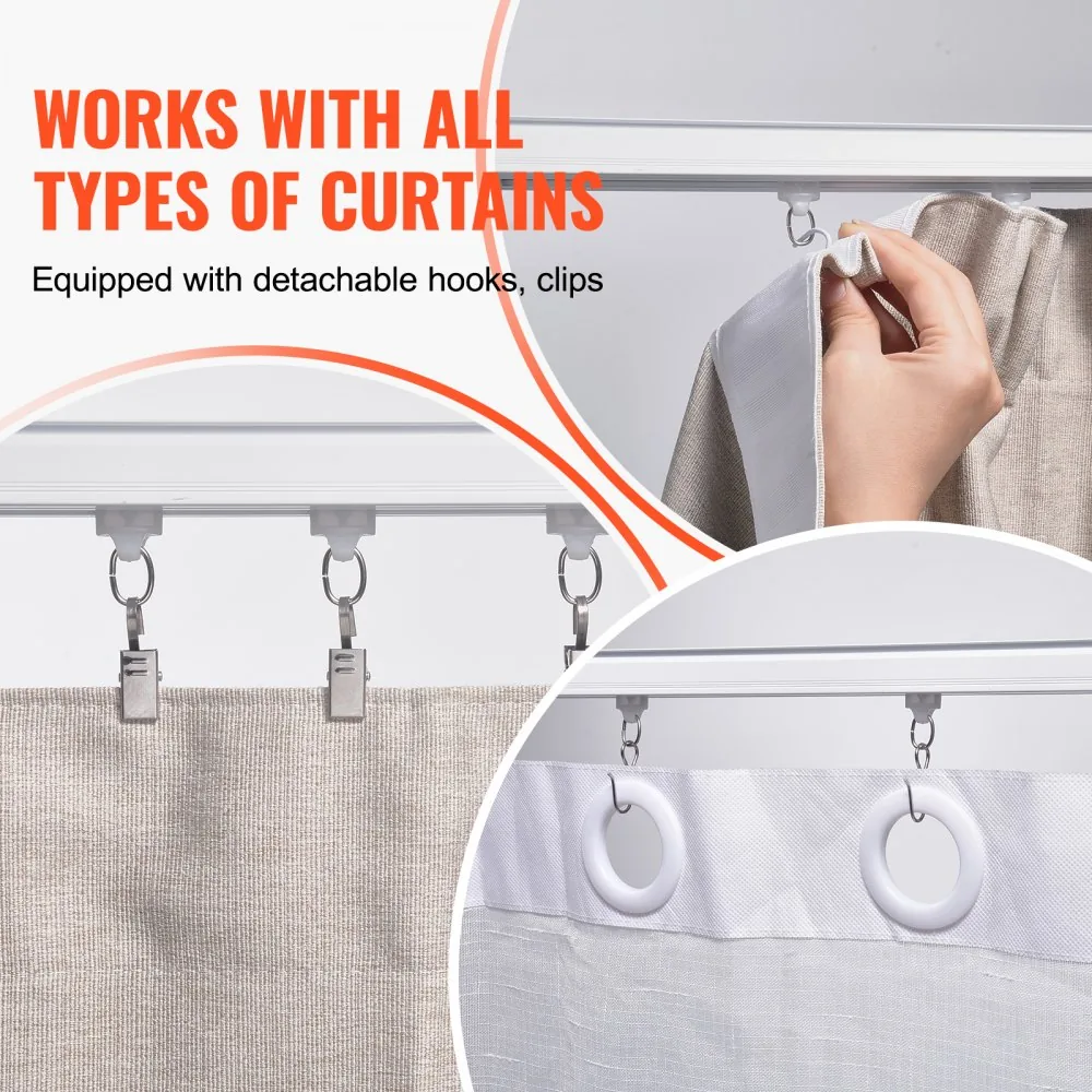 VEVOR Ceiling Curtain Track Set 4-Section Track 3.6 m product image 5