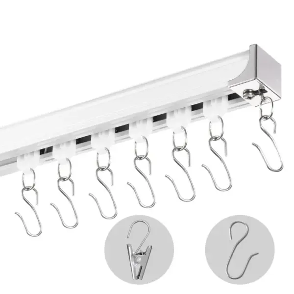 VEVOR Ceiling Curtain Track Set 2-Section Track 1.8 m product image 1