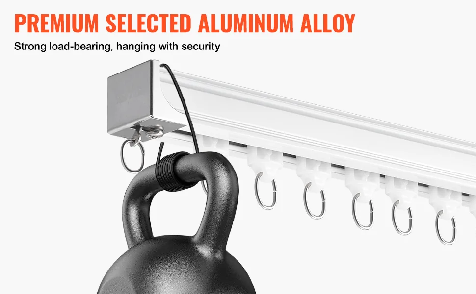 VEVOR Ceiling Curtain Track Set 2-Section Track 1.8 m feature 1
