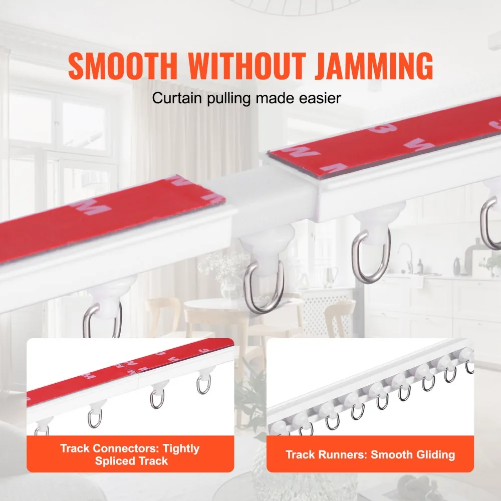 VEVOR Ceiling Curtain Track Set 8-Section Track 3 m product image 4