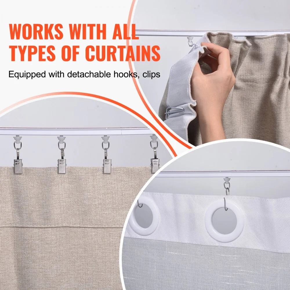 VEVOR Ceiling Curtain Track Set 8-Section Track 3 m product image 5