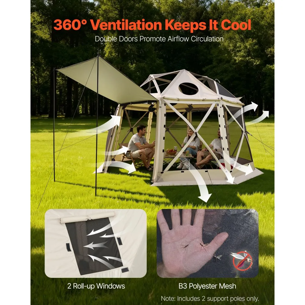 VEVOR 13 sided canopy tent dimensions