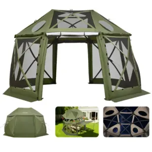 VEVOR 13 x 13 ft gazebo screen tent front view