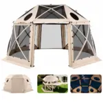 VEVOR 15 x 15 ft gazebo screen tent front view