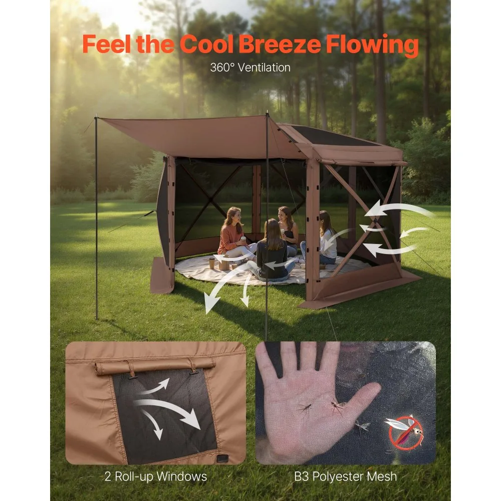 VEVOR 6 sided canopy tent dimensions